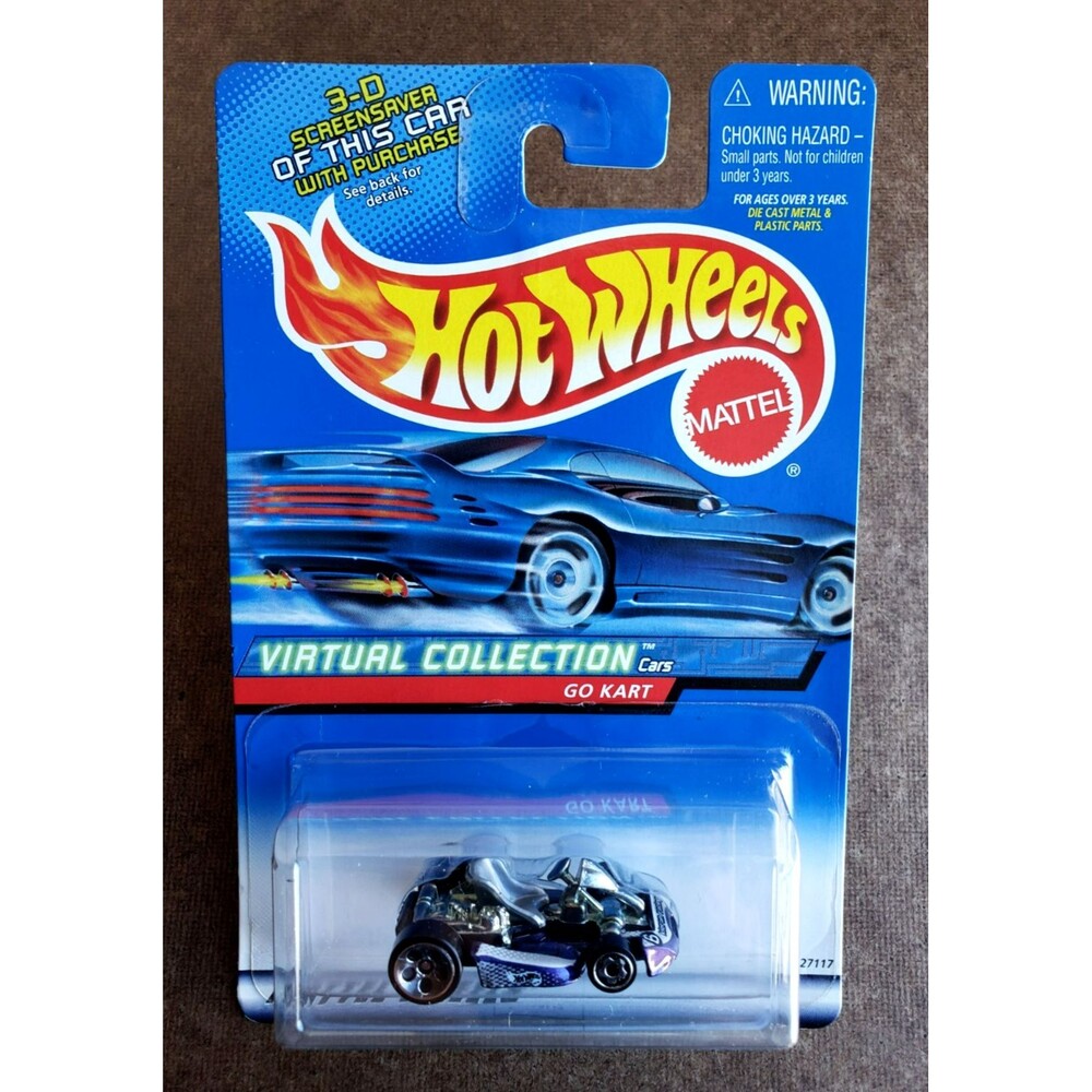 2000 Hot Wheels GO KART Metallic Purple VIRTUAL COLLECTION CARS 151 Diecast 1:64